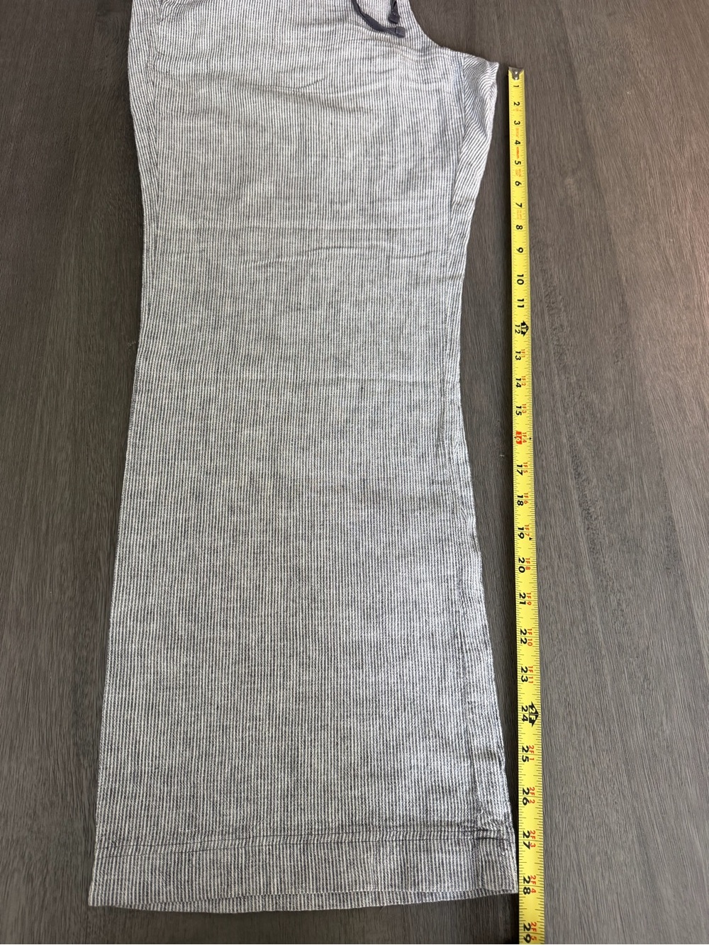 NY&C Soho Linen Blend Striped Pull On Pants Large - Picture 6 of 6
